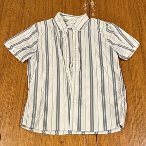 ABERCROMBIE AND FITCH Men’s White/Blue Buttoned Down Shirt